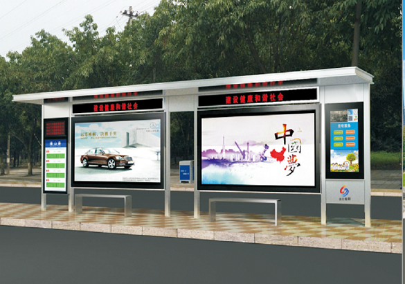 不銹鋼公交站臺(tái)燈箱