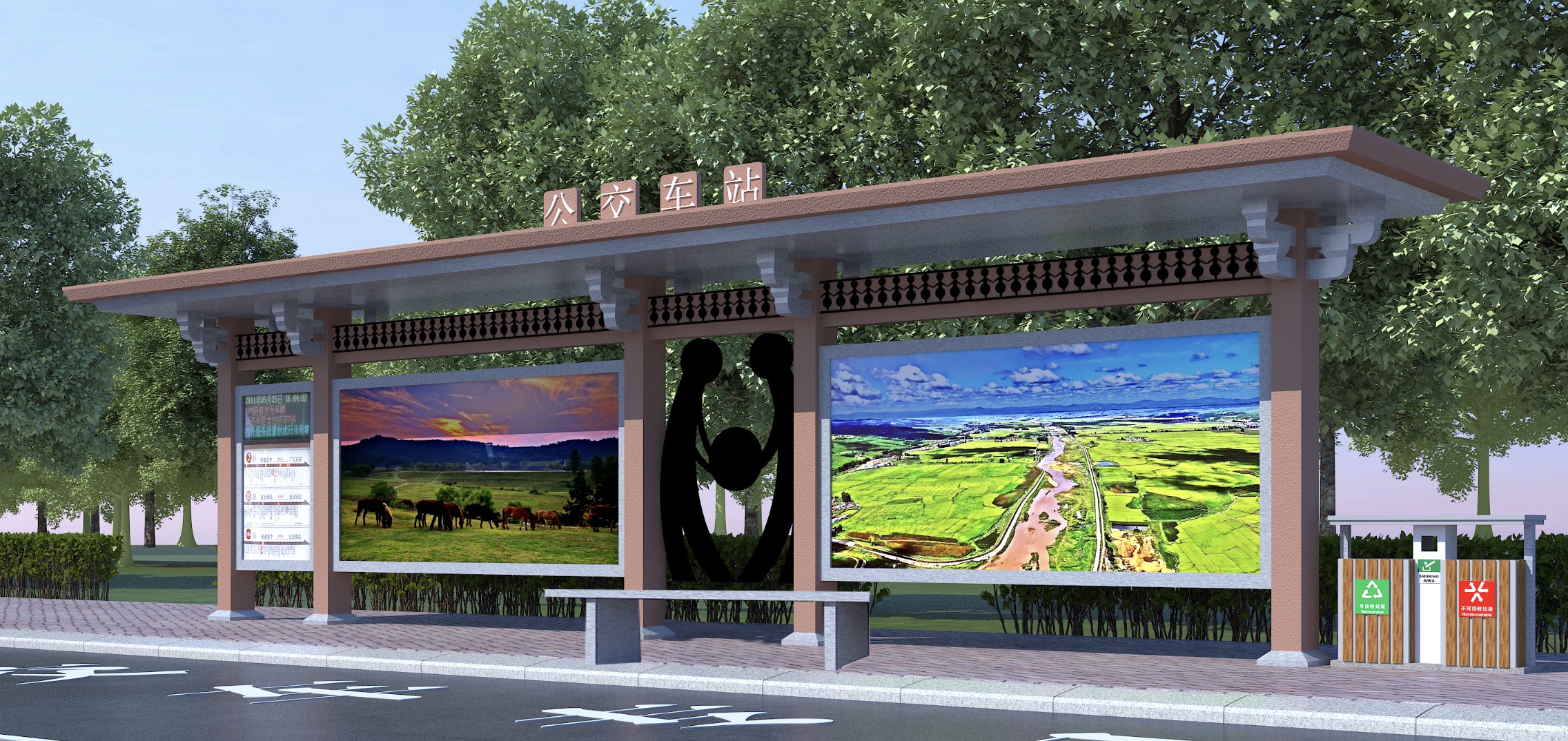 青海省澤庫全縣公交站臺(tái)改造項(xiàng)目